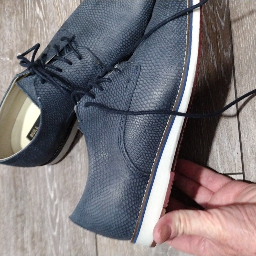 Bull Boxer Python Print Blue Leather Oxfords. Nwo… - image 5